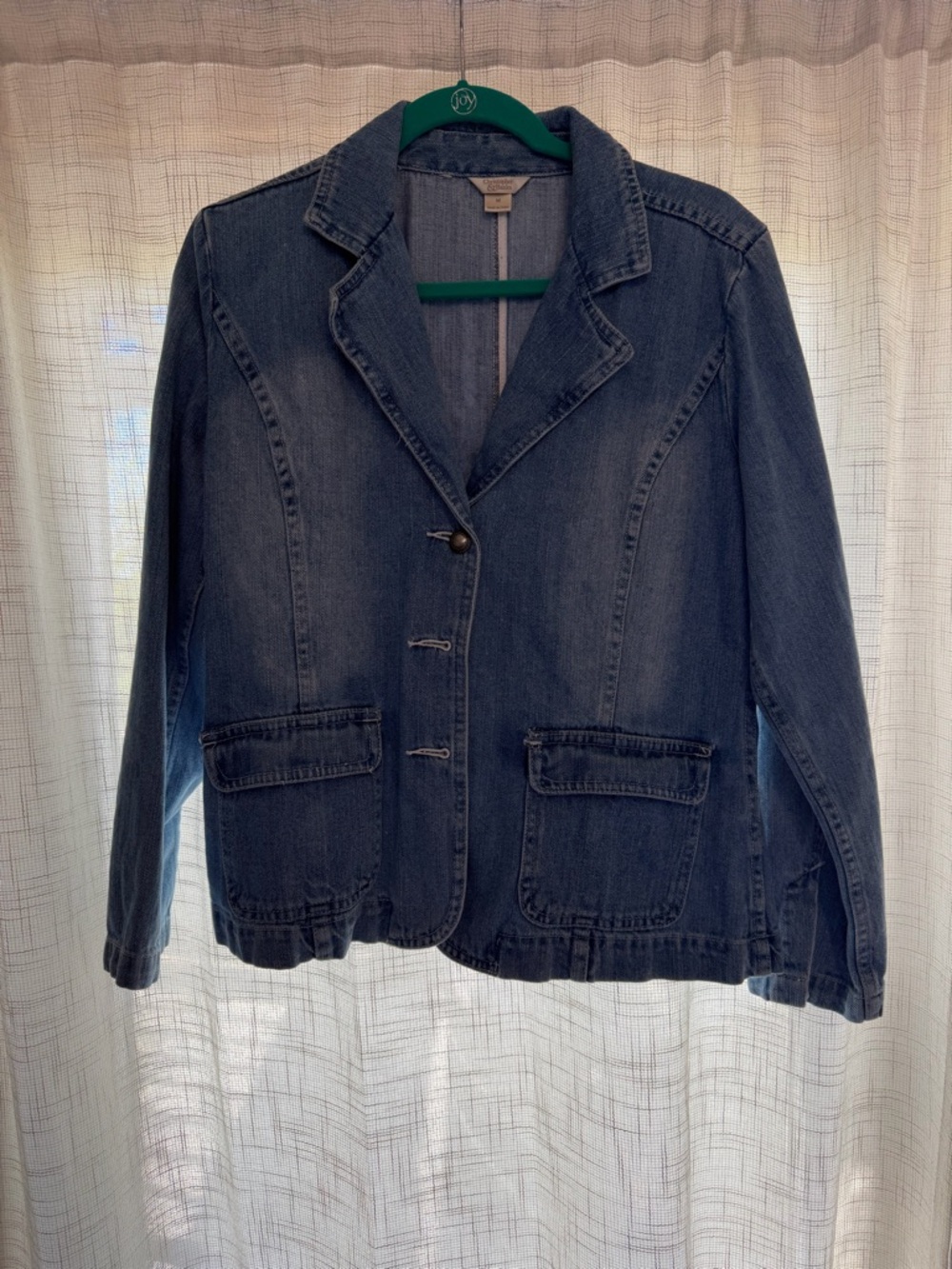 Christopher & Banks Blue Denim Blazer Jacket